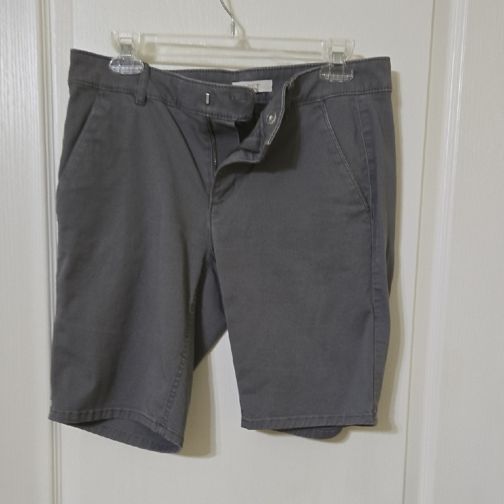 Women's Loft Gray Casual Chino Shorts, SZ 6
